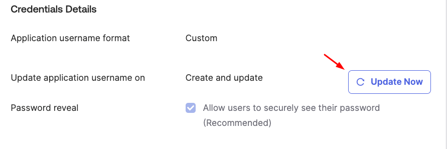 "Update now" button