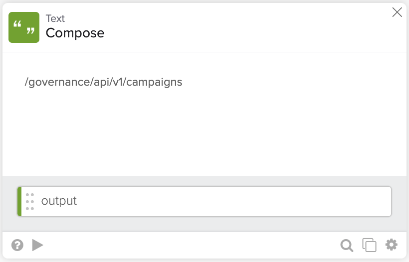 add /governance/api/v1/campaigns&nbsp;in the card