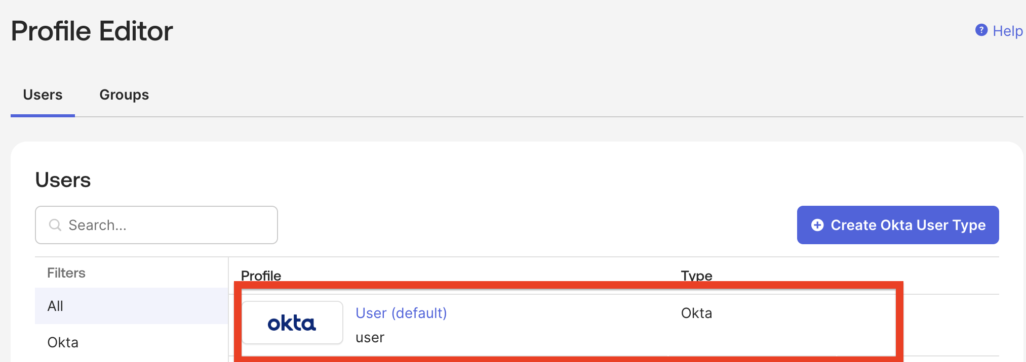 Okta User Profile
