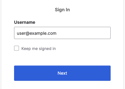 login page