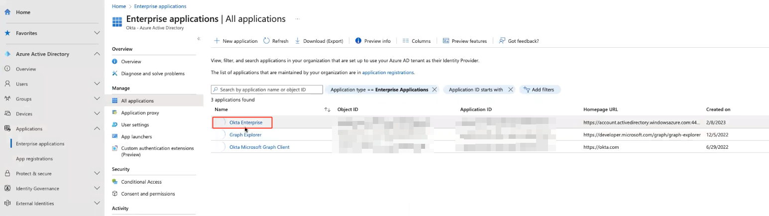 Okta Application