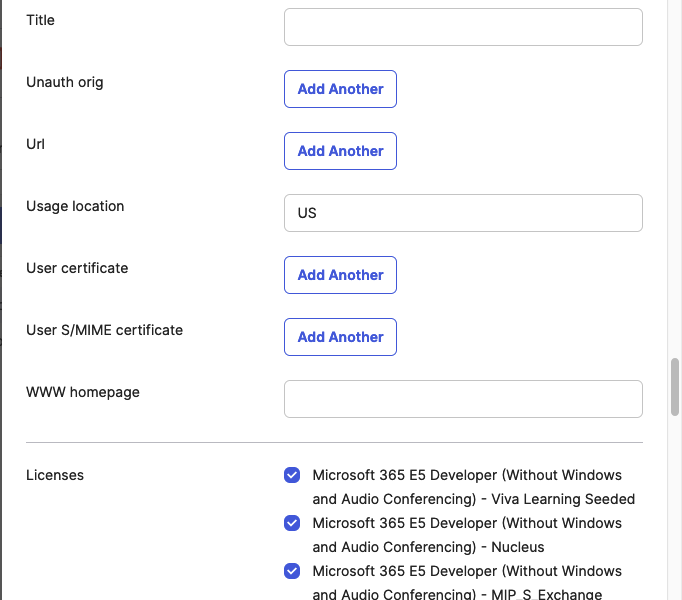 Provisioning Settings