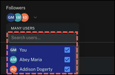 dropdown menu