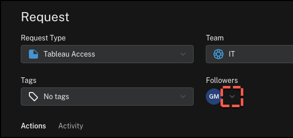 Followers&nbsp;section