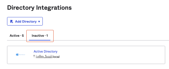 Inactive Directory Integration