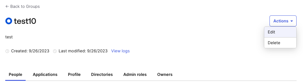 Edit Groups