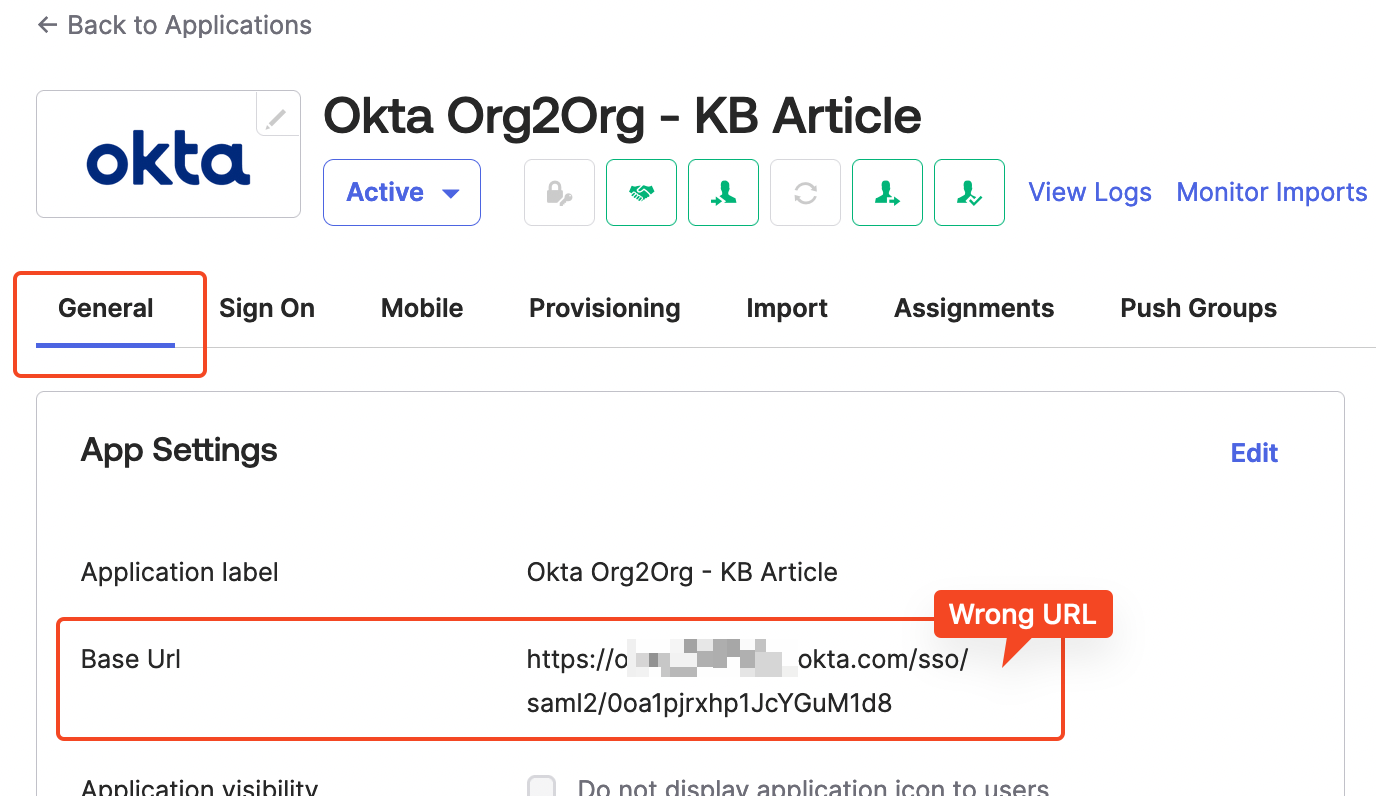 incorrect Base URL