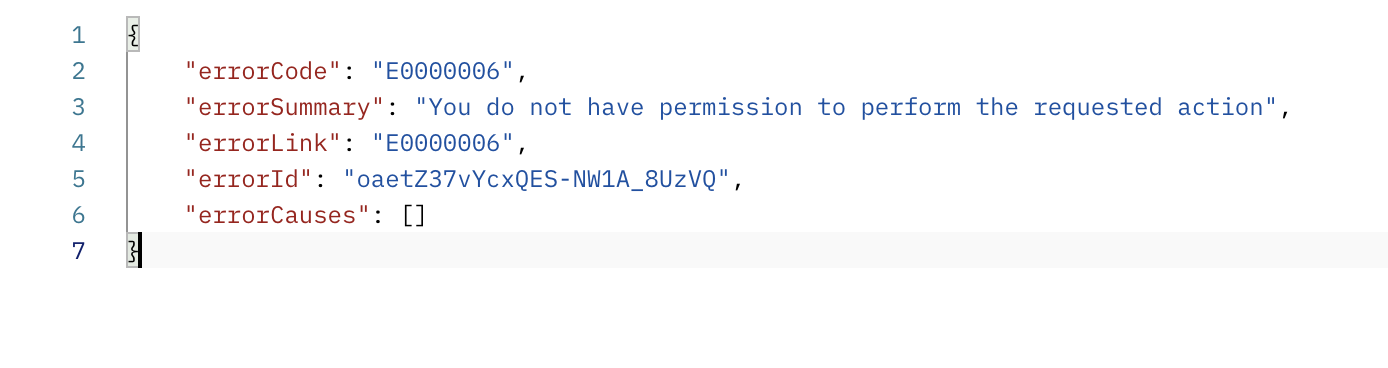 Error summary