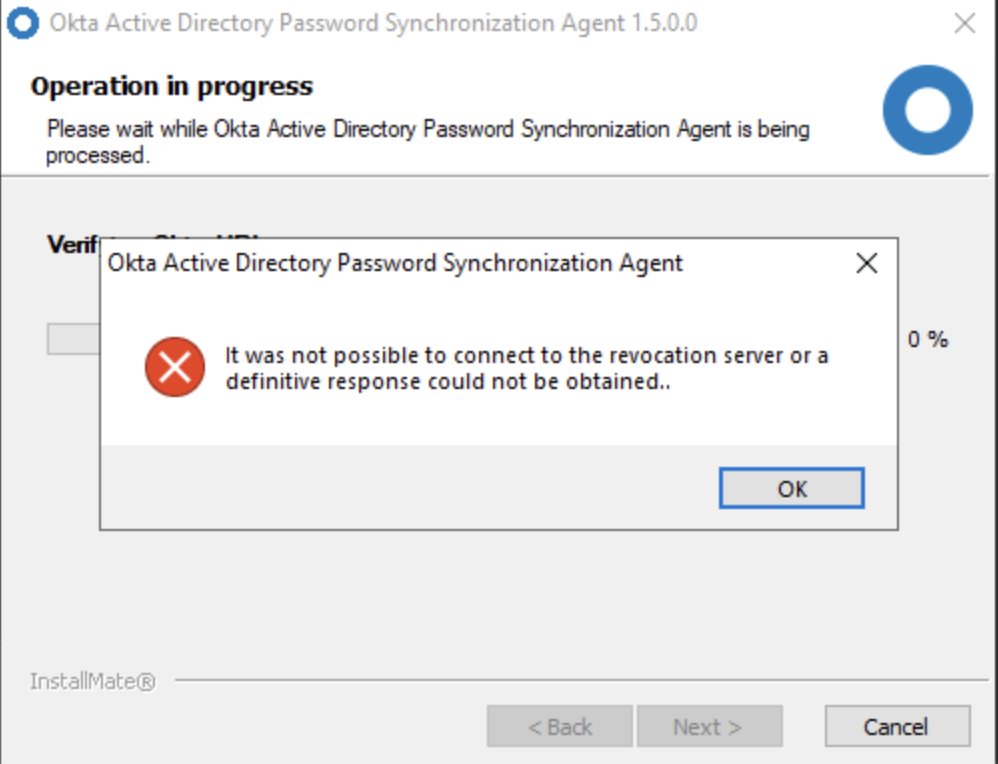 Operation in progress