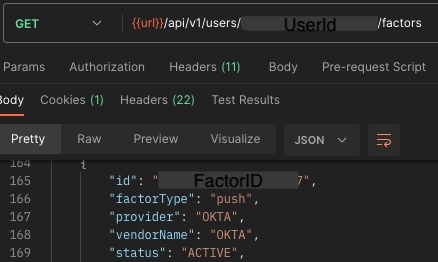 List Factors API call