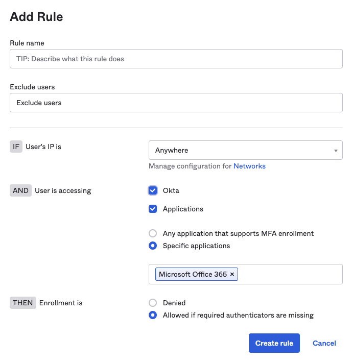 Add Rule