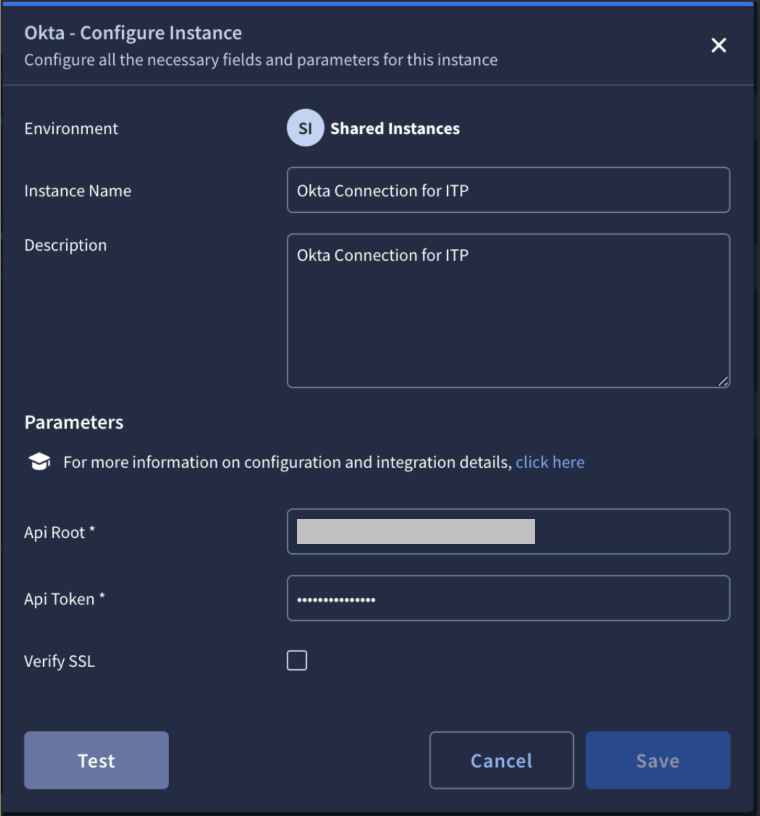 Okta integration configuration