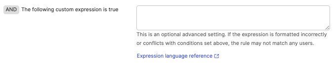 add a condition using Okta Expression Language