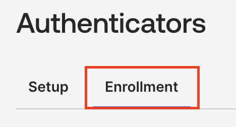 Enrollment tab