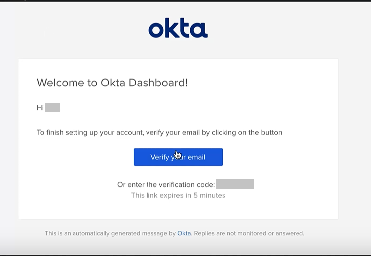 "Verify your email" button