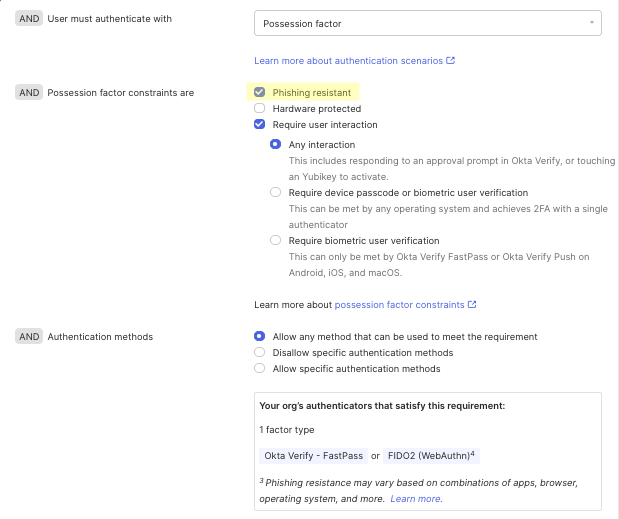 Phishing resistant
