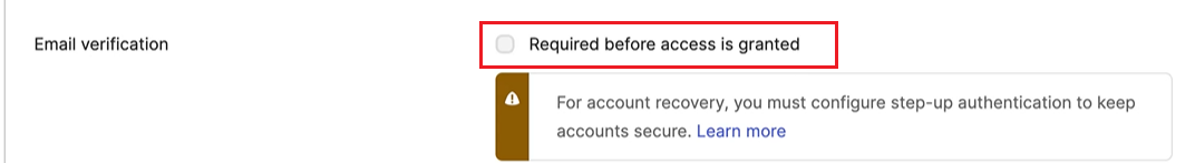 Email verification