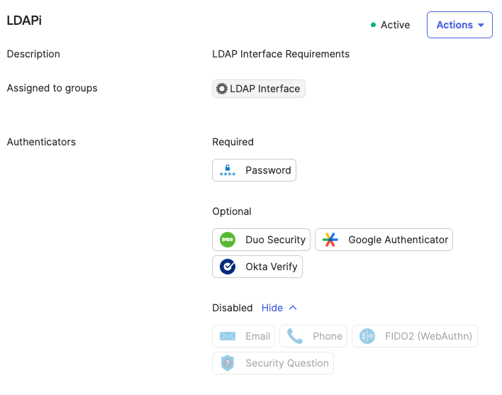 LDAPi Global Session Policy