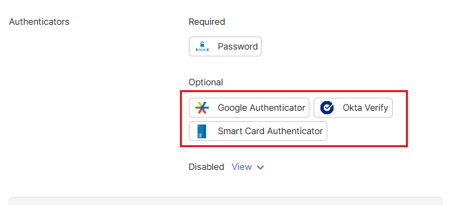 Allowed Authenticators