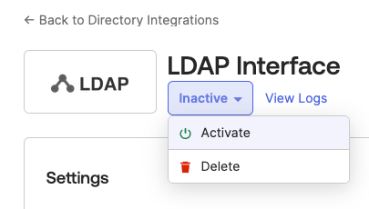 Activate LDAPi