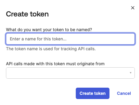 Create token