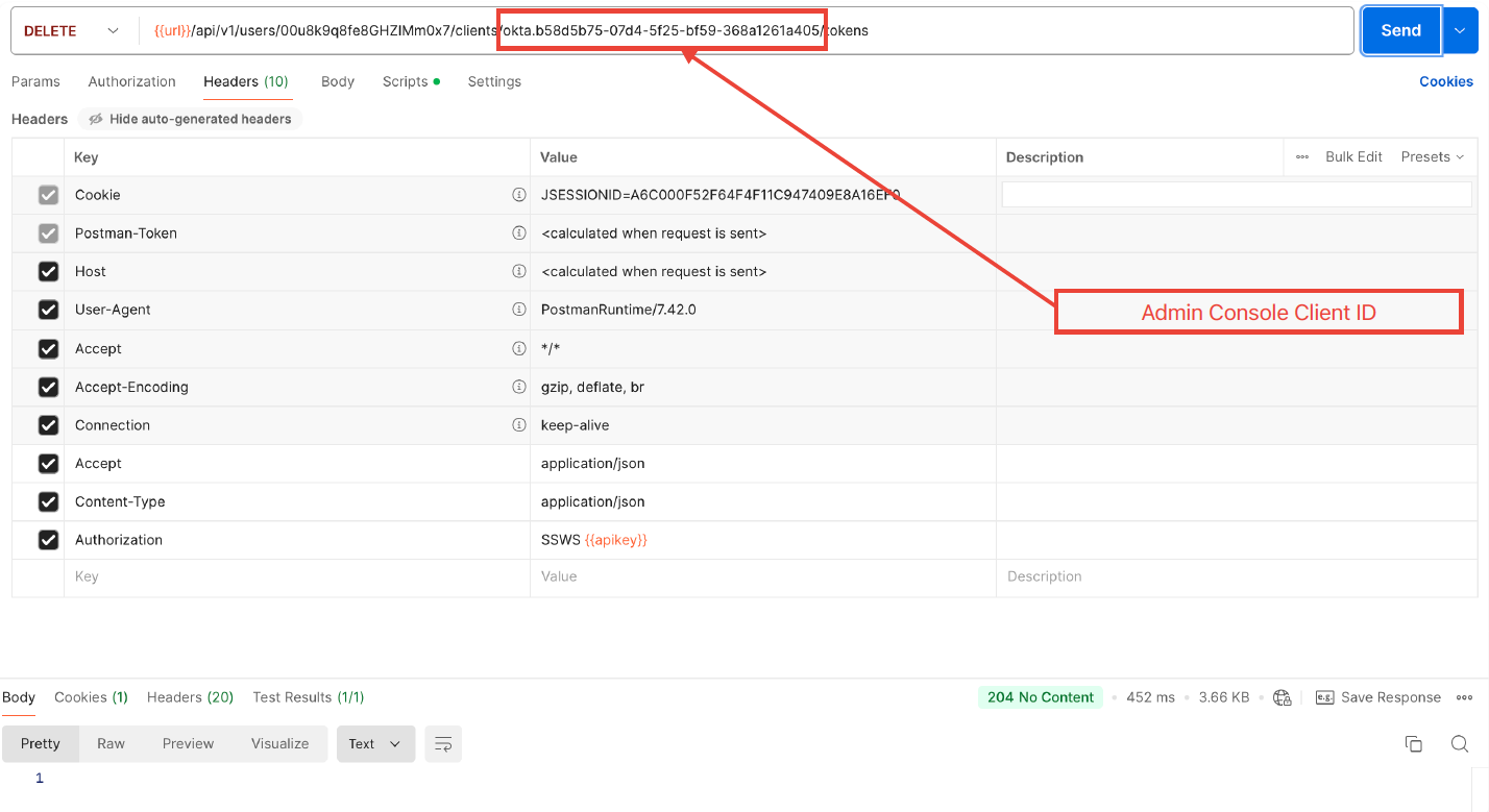 Postman API call