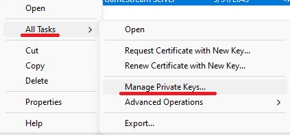 Manage Private Keys