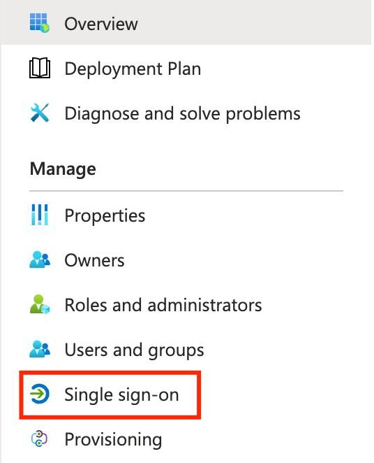 "Single sign-on" option