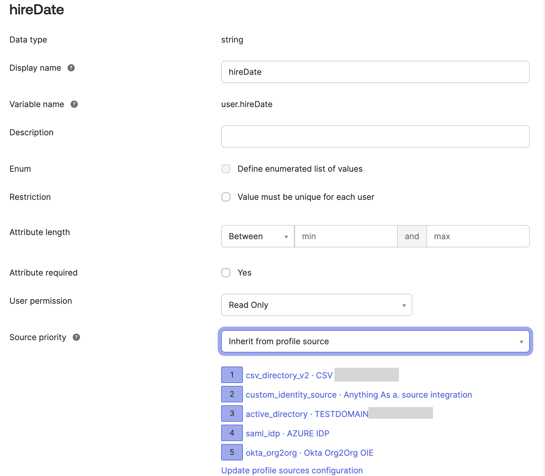 profile source priority