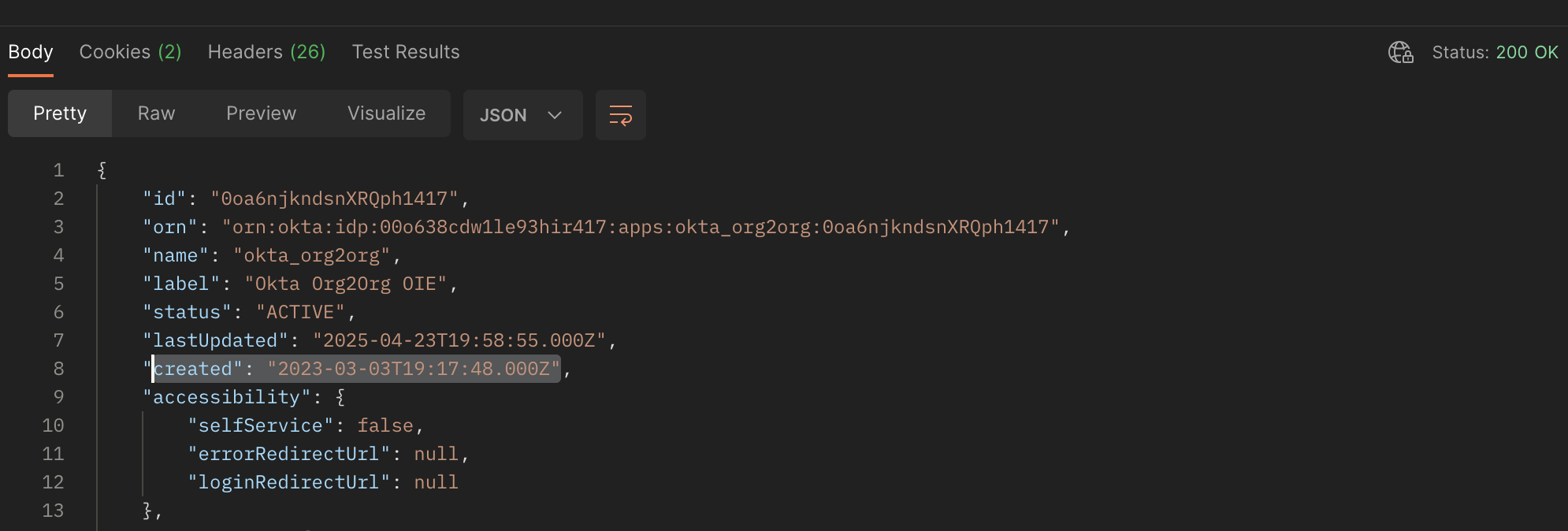 List Applications API call