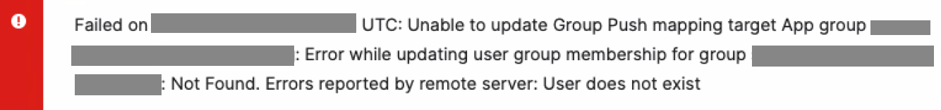 Error screenshot from Okta Failed Tasks