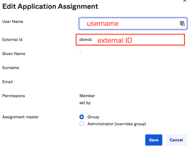 Edit Application Assignment