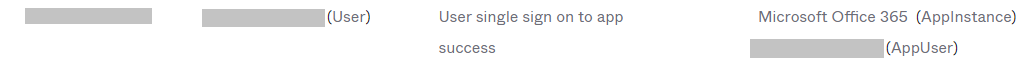 Okta System Log - User SSO