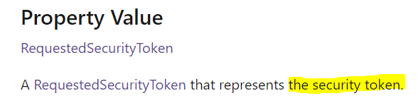 RequestedSecurityToken