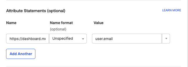 Attribute Statements Configuration