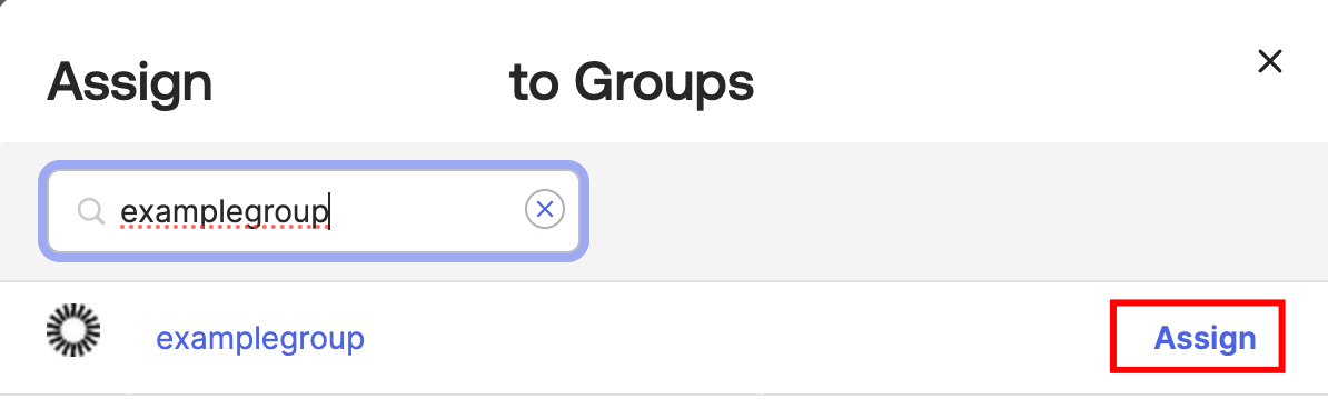 assign to groups