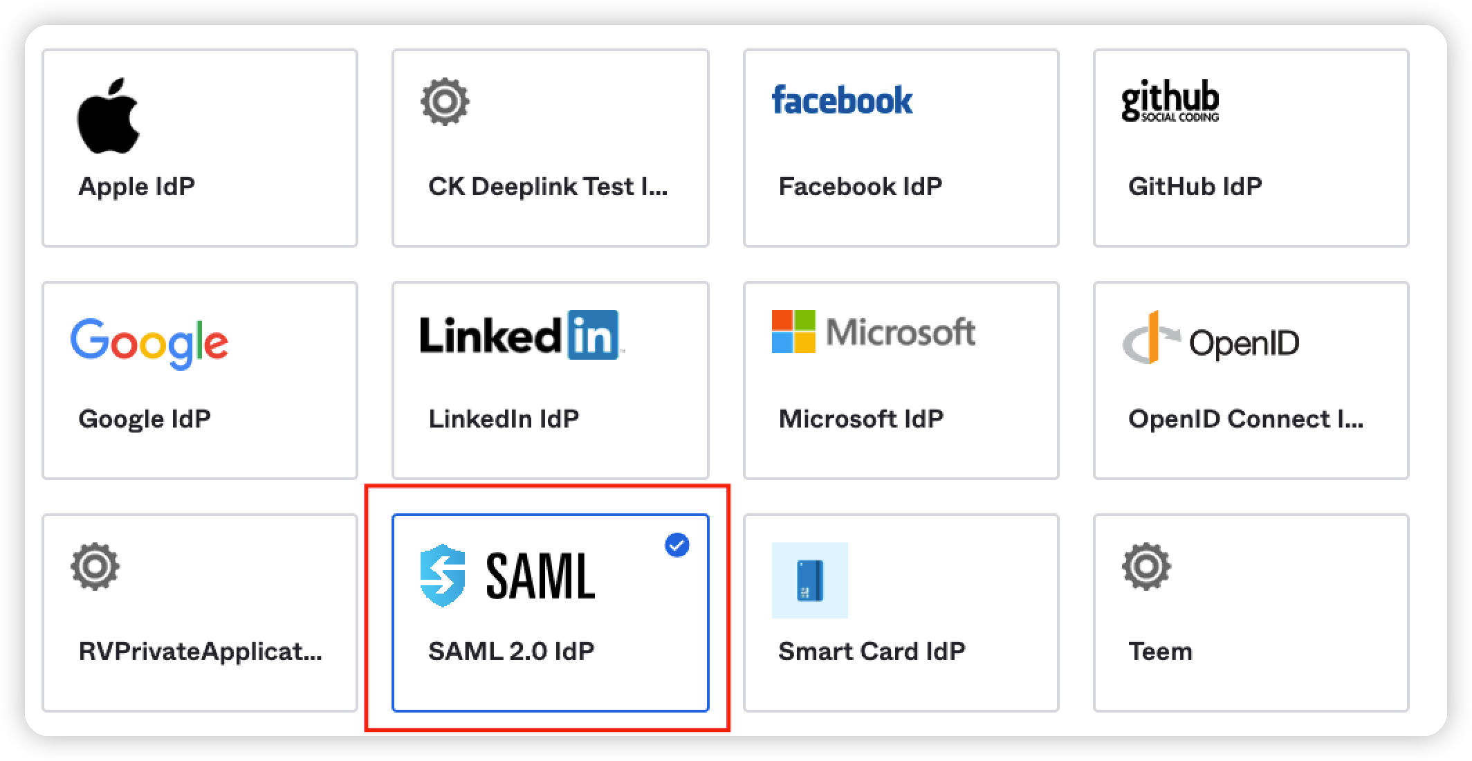 SAML option