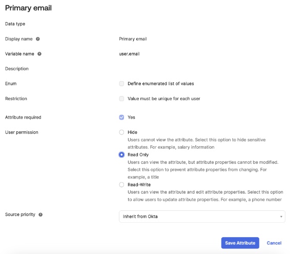 Primary email screenshot