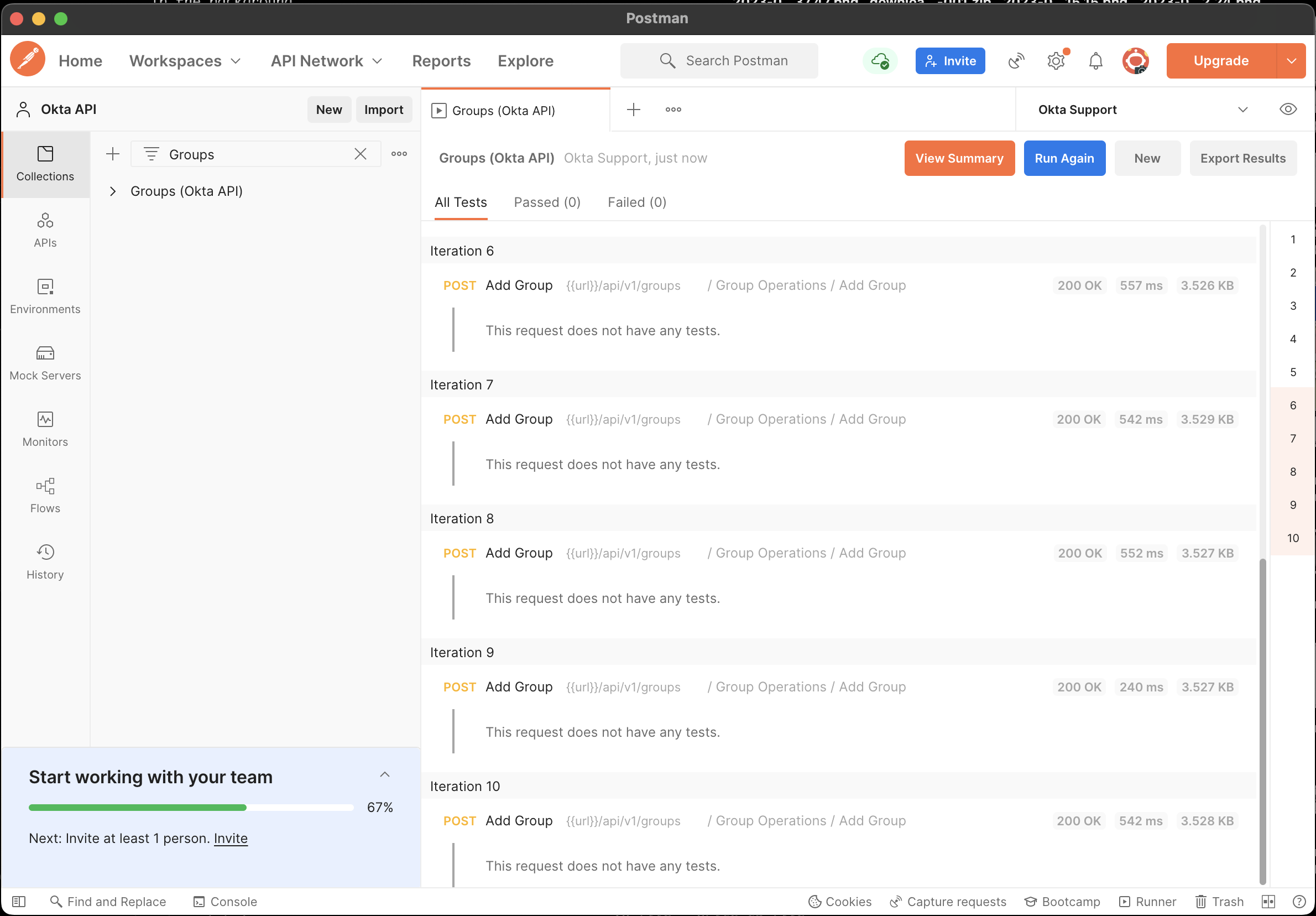 How to Bulk Create Groups Using Postman API