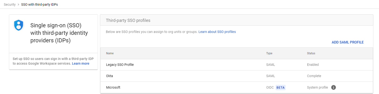 SSO with third-party IdP