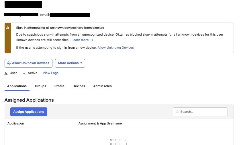 Assigned Applications