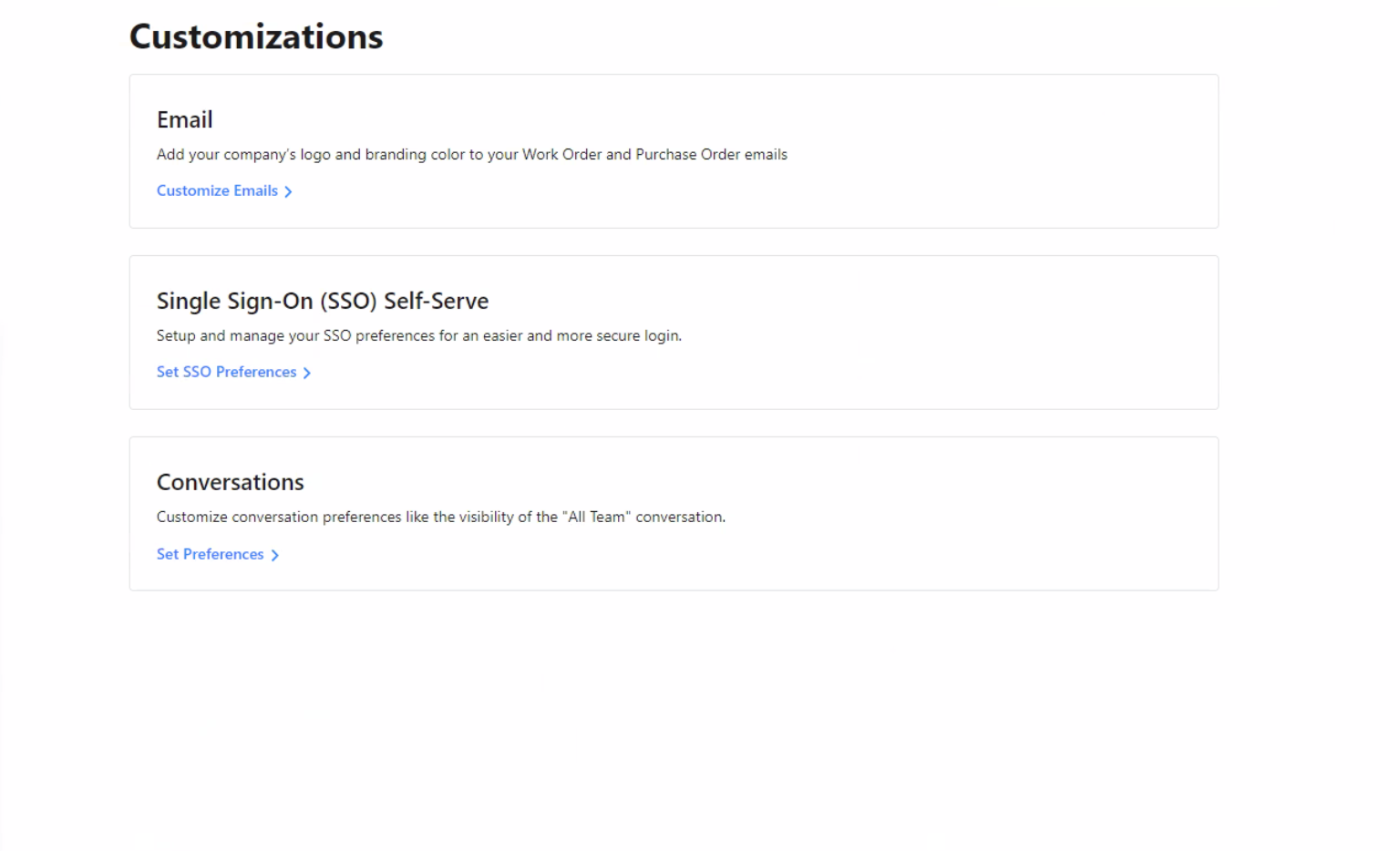 Customizations
