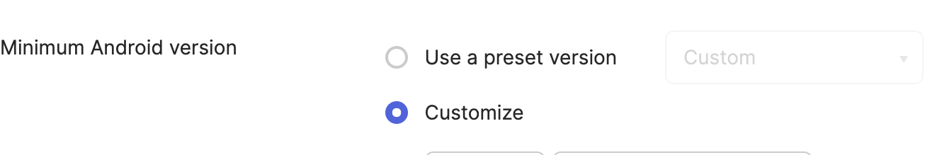 Minimum Android version