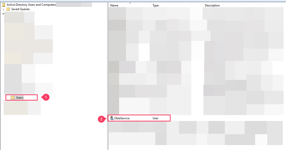 Okta AD Agent service account