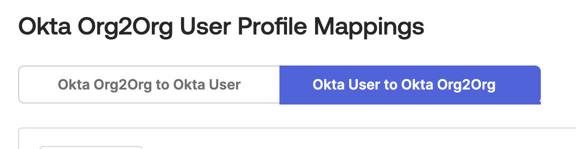 Org2Org profile mappings