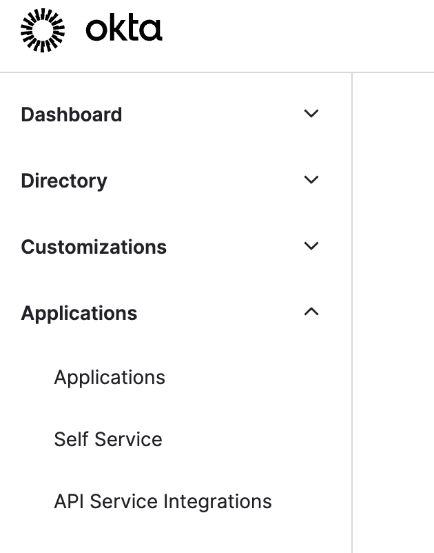Applications menu