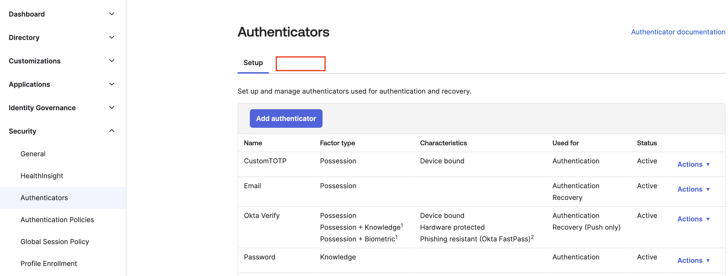 Authenticators