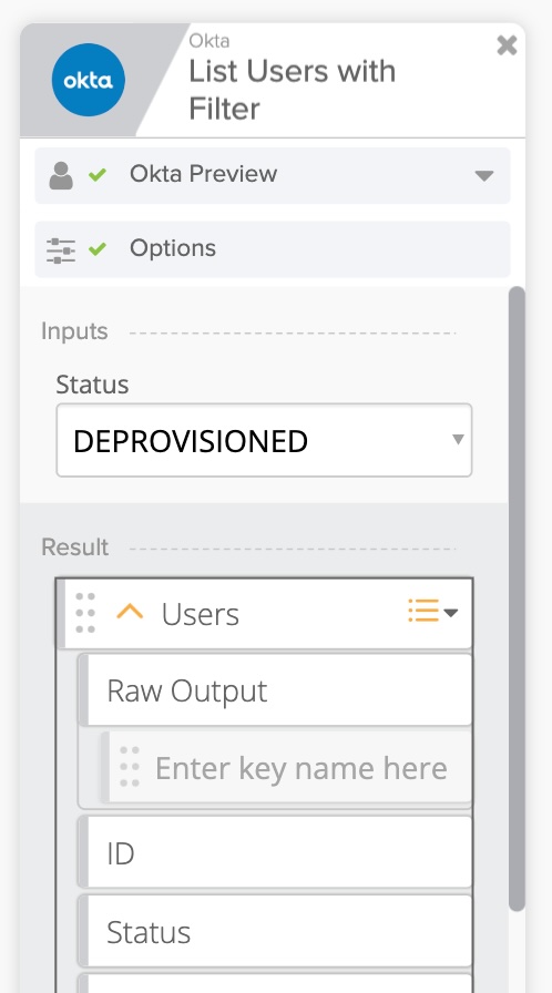 list users with filter