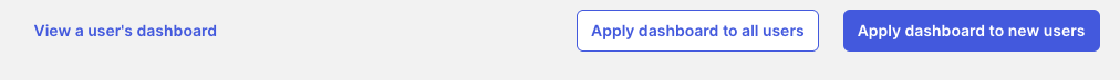 End-User Dashboard layout