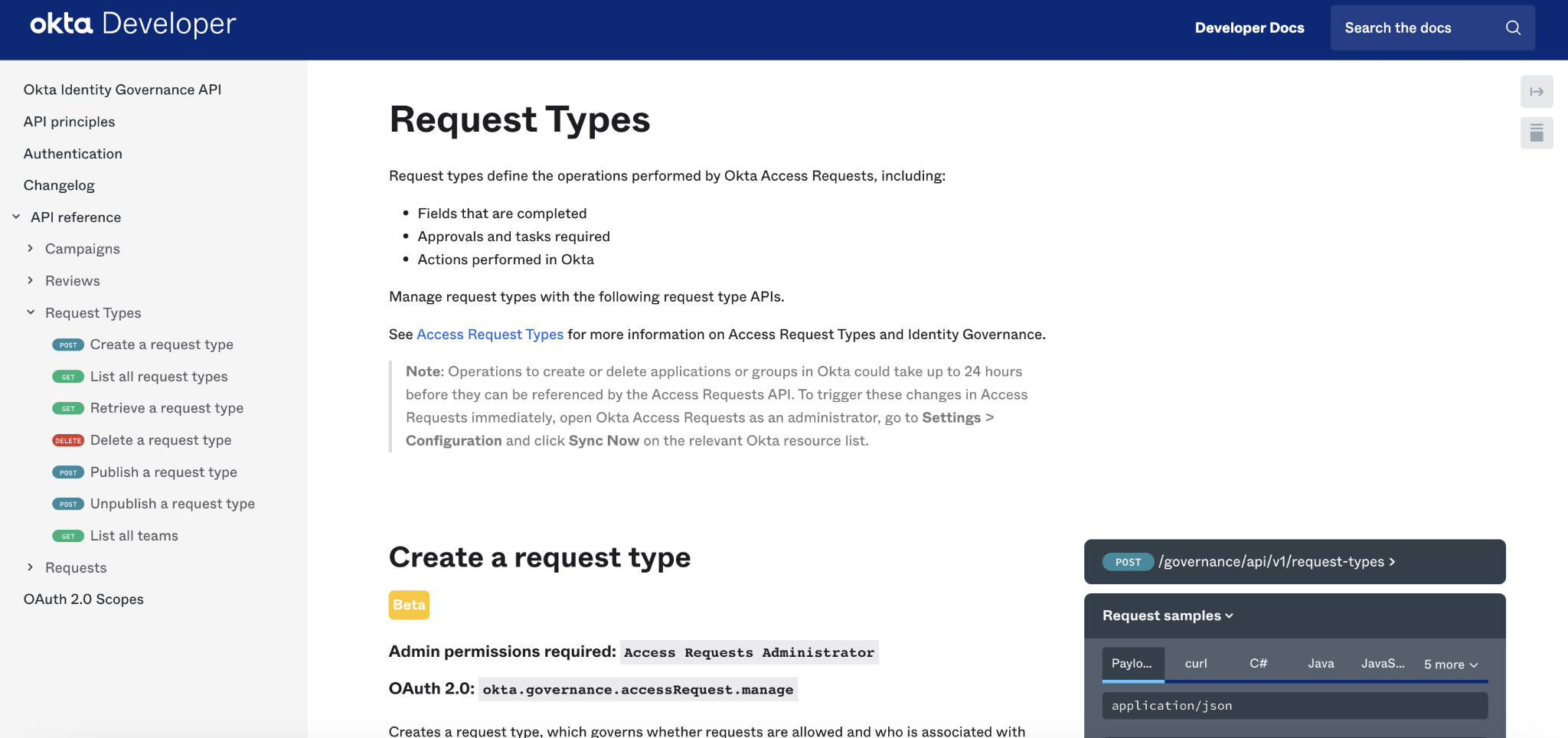 Request Types